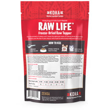 Koha Minimal Ingredient Raw Life Topper Beef Recipe Freeze Dried Dog Food