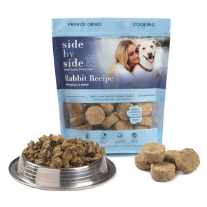 Side By Side Cooling Rabbit Recipe Freeze-Dried Mini Meals & Mixers For Dog