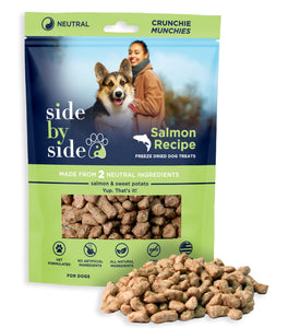 Side By Side Neutral Salmon Munchies Freeze-Dried Treats For Dog