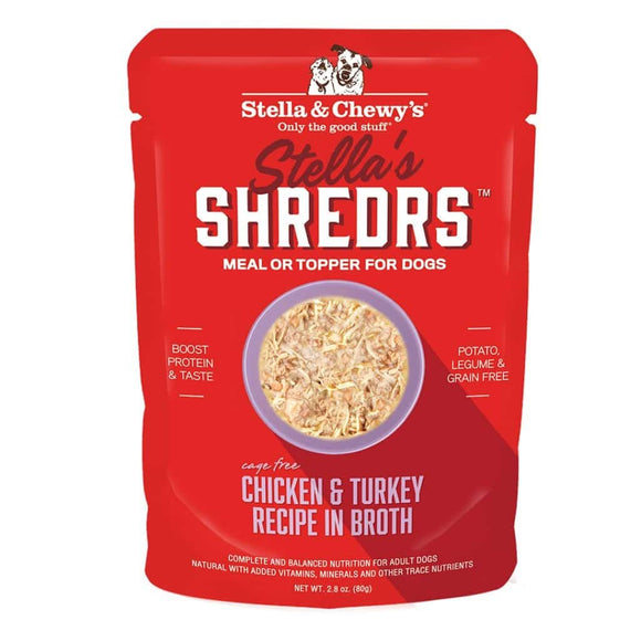 Stella & Chewy's Shredrs Chicken & Turkey in Broth Dog Wet Food