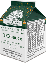 Solutions Pet Products TexSauce Raw Frozen Goat Milk For Dogs And Cats