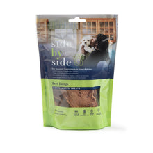Side By Side Neutral Beef Lung Dry Roasted Treats For Dog