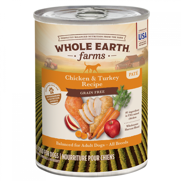 Merrick Whole Earth Farm Chicken And Turkey Grain Free Wet Dog Food