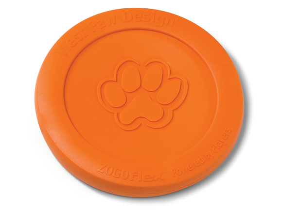 West Paw Zisc Flying Disc Tangerine Dog Toy