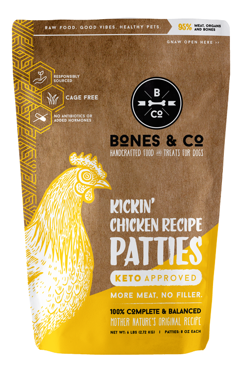 Bones & Co Kickin' Chicken Recipe Frozen Dog Food