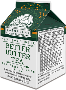 Solutions Pet Products Better Butter Tea Raw Frozen Goat Milk For Dogs And Cats
