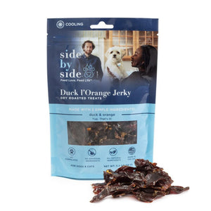 Side By Side Cooling Duck l'Orange jerky Dry Roasted Treats For Dog and Cat