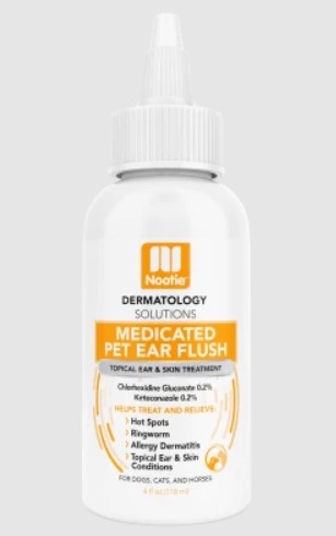 Nootie Dermatology Medicated Ear Flush Dog Supplement