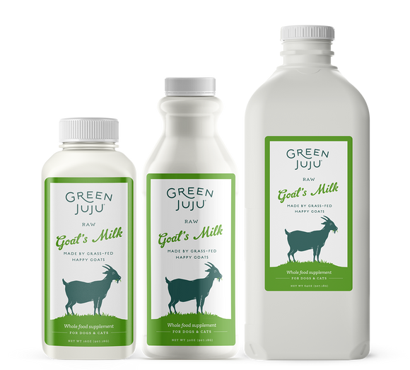 Green Juju Frozen Raw Goat Milk Dog Supplement