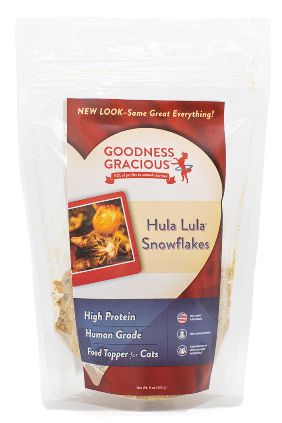 Goodness Gracious Hula Lula Snowflakes Food Topper for Cats