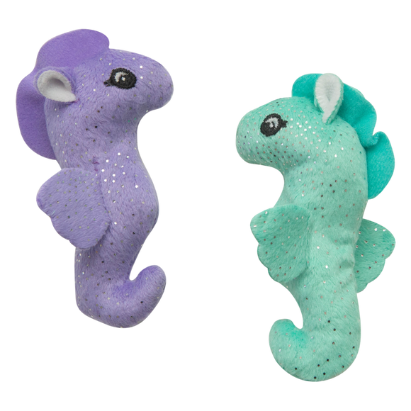 Snugarooz Kitty Seahorse Toy With Catnip Cat Toy 2 Pack