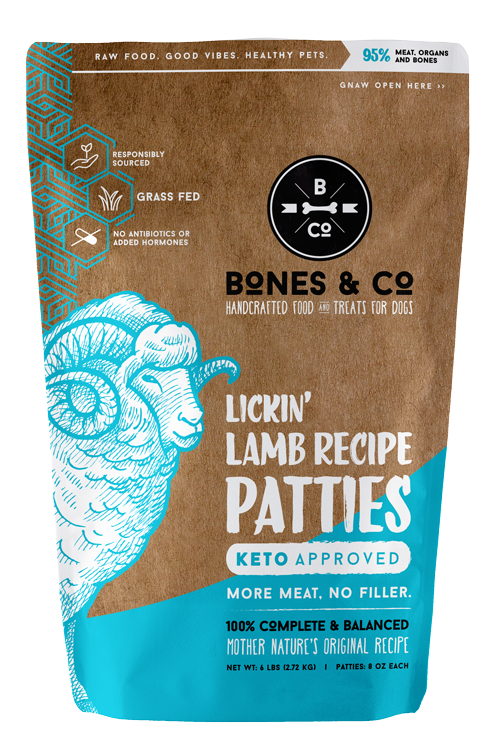 Bones & Co Lickin Lamb Recipe Frozen Dog Food