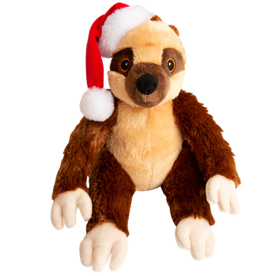 Snugarooz Sasha Claus The Sloth Plush Dog Toy