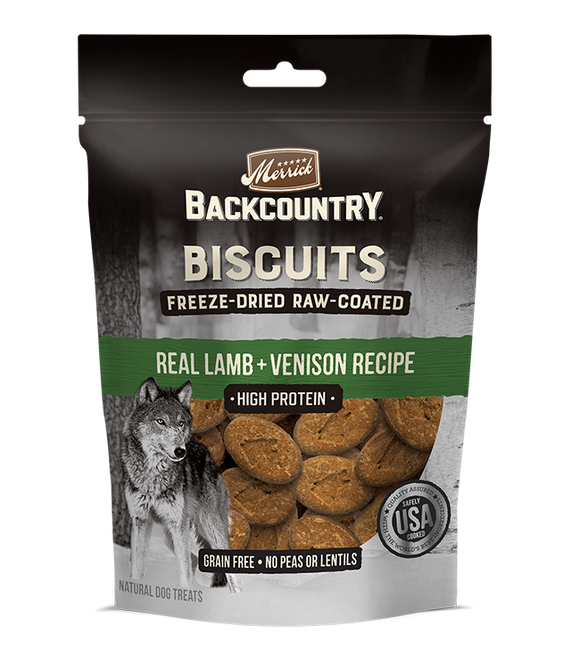 Merrick Backcountry Lamb And Venison High Protein Freez Dried Dog Biscuit