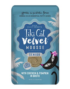 Tiki Cat Velvet Mousse Senior Chicken & Pumpkin In Broth Wet Cat Food