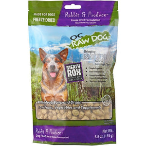 OC Raw Rabbit & Produce Grain Free Meaty Rox Freeze Dried Dog Food