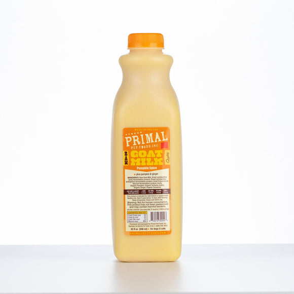 Primal Pumpkin Spice Raw Goats Milk Grain Free Frozen Food Supplement