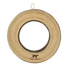 Tall Tails Natural Leather & Wool Ring Dog Toy