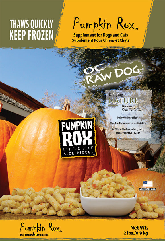 OC Raw Pumpkin Rox Grain Free Meaty Rox Frozen Dog Food