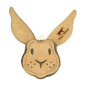Tall Tails Natural Leather Scrappy Rabbit Dog Toy