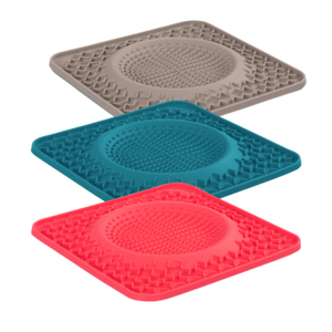 Messy Mutts Blue Silicone Framed Lick Bowl Mat