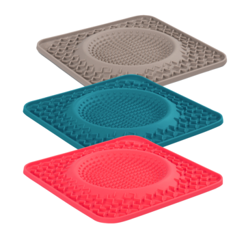 Messy Mutts Blue Silicone Framed Lick Bowl Mat