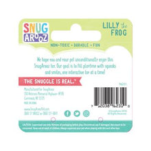 Snugarooz Lilly The Frog Plush Dog Toy