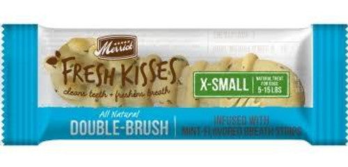 Merrick Fresh Kisses Double-Brush Mint Extra Small Grain Free Dental Dog Treats