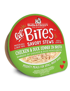 Stella & Chewy's Lil Bites Stew Chicken & Duck in Broth Dog Wet Food