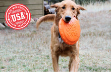 Sodapup Bottle Top Flyer Toy Durable Rubber Retrieving Frisbee For Dogs - Orange Squeeze