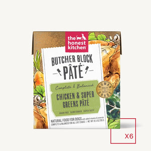 The Honest Kitchen Butcher Block Pate All Life Stage Chicken & Super Greens Pate Wet Dog Food