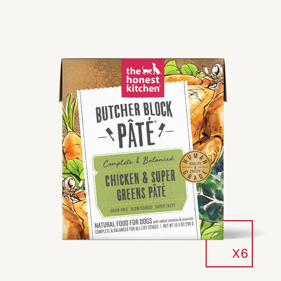 The Honest Kitchen Butcher Block Pate All Life Stage Chicken & Super Greens Pate Wet Dog Food