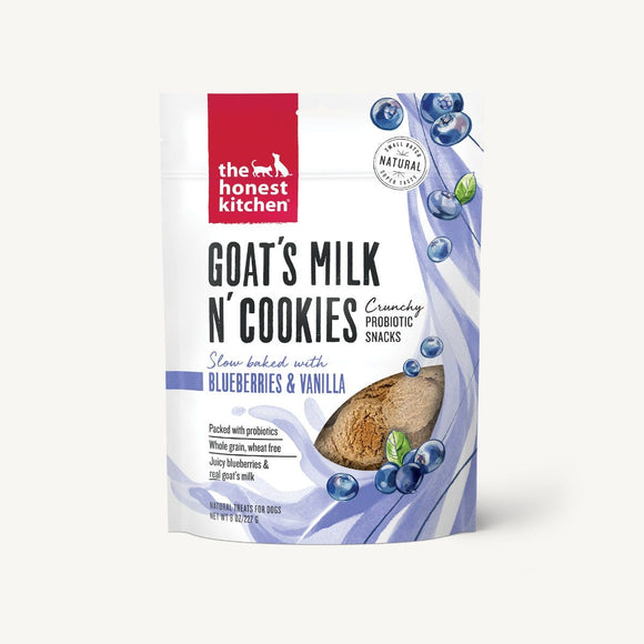 The Honest Kitchen Goat's Milk N' Cookies All Life Stage Slow Baked With Blueberries & Vanilla Grain Inclusive Dog Treats