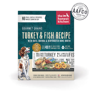Honest Kitchen Gourmet Turkey & Whitefish Grain Inclusive Dog Dehydrated Food