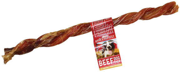 Superior Farms Bark & Harvest USA Beef Pizzle Twisted Grain Free Dog Chew Treats